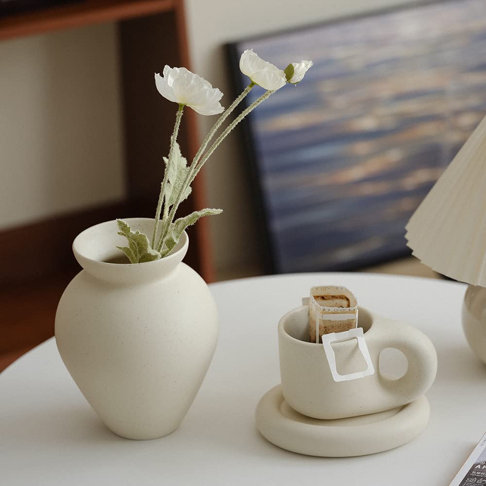 Retro Flower Vase, Crock Milk Can Shape, Flower Arrangement, Nordic Ornament Living Room Decoration