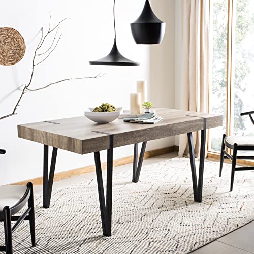 Safavieh Home Alyssa Rustic Industrial Brown and Black Dining Table