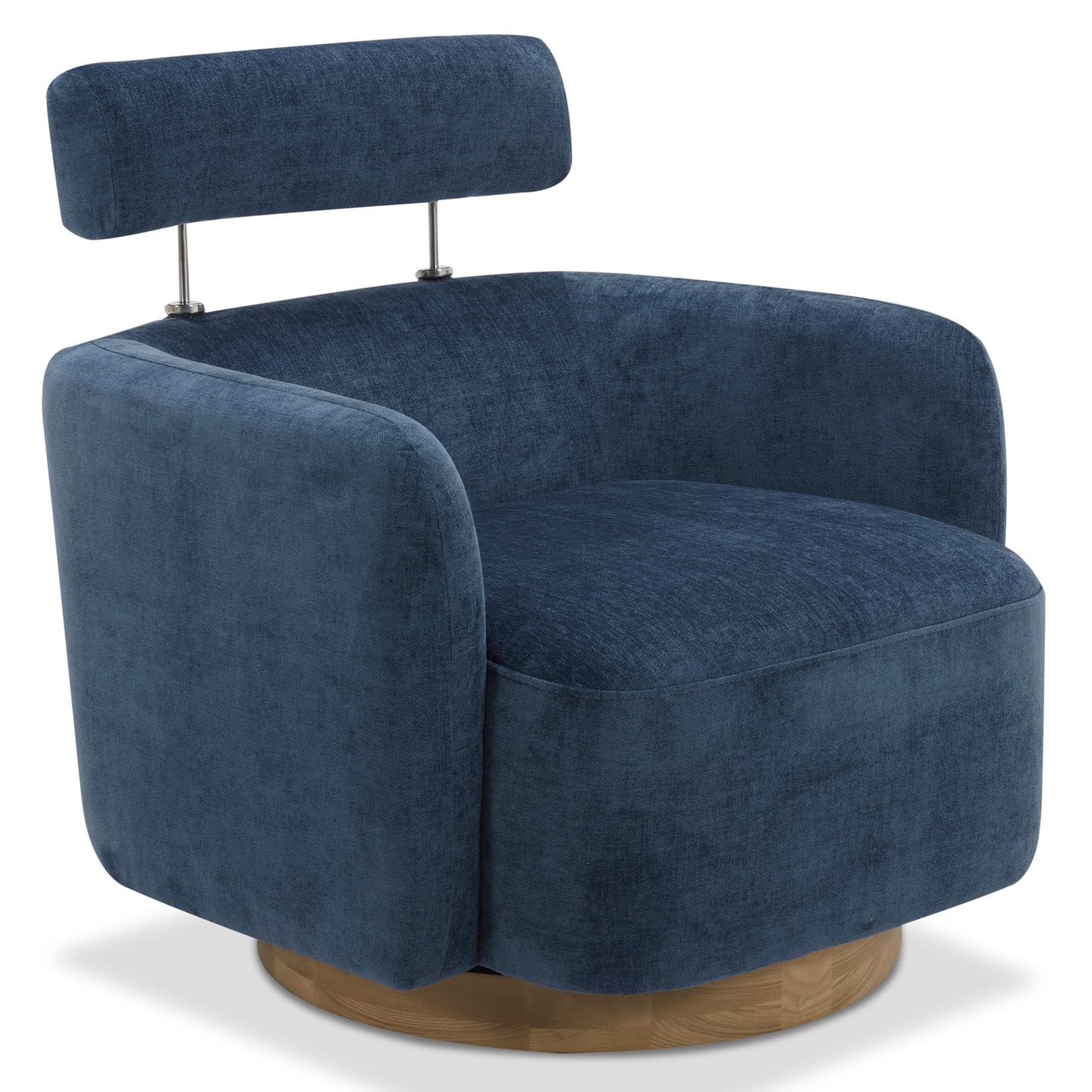 CHITA Swivel Accent Chair Armchair, Barrel Chair with Adjustable Backrest for Living Room Bedroom, Blue